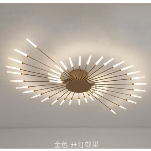 Modern LED Ceiling Lamps Nordic Chandeliers for Living Room Bedroom Gold Light Firework Style Home Decor Indoor Lighting 220V