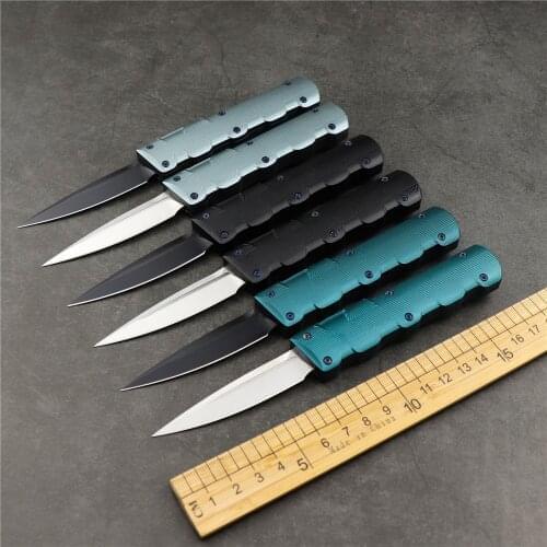 Outdoor camping tactical self-defense knife D2 blade t6-6061 aviation aluminum handle high hardness sharp EDC knife fruit knife
