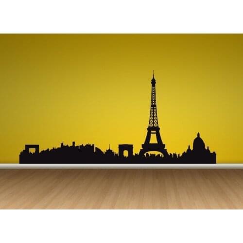 Wall Decal Vinyl Sticker Eiffel Tower France Skyline Paris Girly City Art Home Decoration Design Removable Wall Paper WW-453