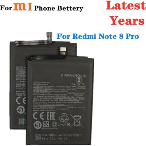 High Quality BM4J Battery For Xiaomi Redmi Note 8 Pro Note8 Pro 4500mAh High Capacity Genuine Replacement Phone Bateria