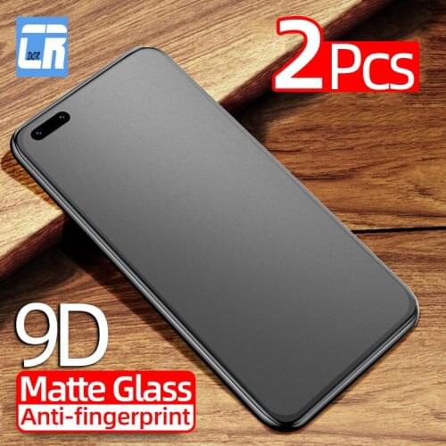 2pcs 9D No fingerprint matte tempered glass for huawei p40 p30 p20 p10 lite y9a y8s y6s y6 2019 mate 20 10 lite screen protector