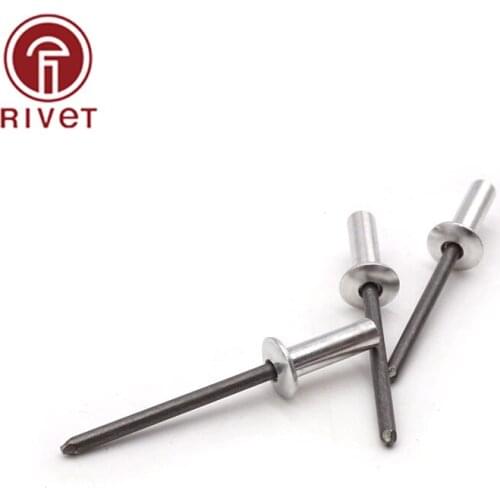 DIN 15973 100PCS M3*6/7/8/9/10/12 Rivets Remaches Aluminum Steel Closed End Blind Rivets Round Dome Head Rivet Fasteners