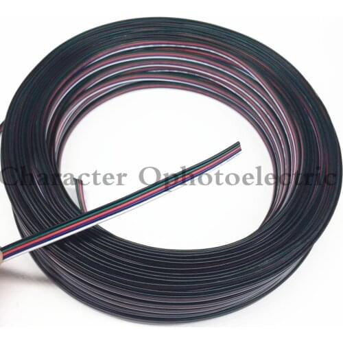 10m/lot, Tinned copper cable, 22AWG 5 pin RGB cable, PVC insulated wire, 22 awg wire , Electric wire, LED cable, DIY Connect