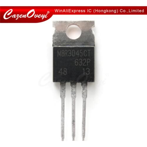 10pcs/lot MBR3045CT TO-220 MBR3045 TO220 MBR3045C 30A45V Schottky and fast recovery diode new original In Stock