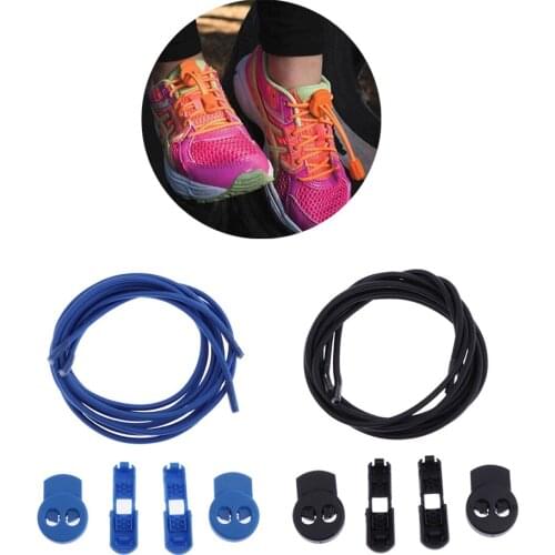 2 Pairs Unisex Shoe Laces NO Tie Nylon Trainers Shoelaces Strings Adult Kids
