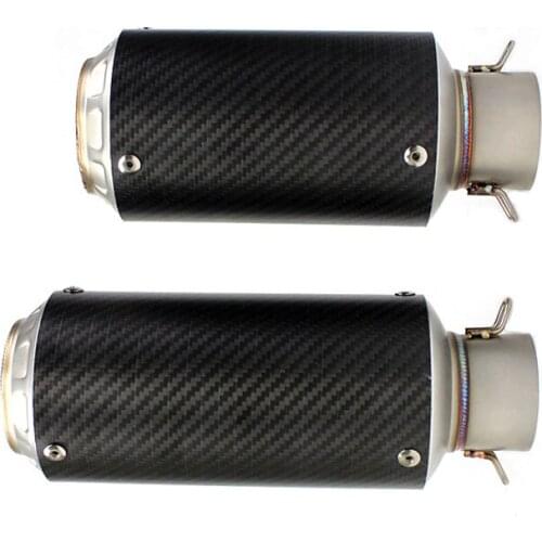 38mm 51mm Inlet Universal For exhaust motorcycle Pipe Muffler Carbon Fiber sc GP Project cb1000r sv650 with DB killer