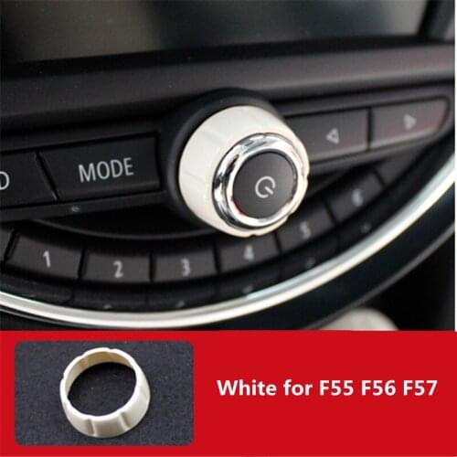 Car Radio Knob Sticker Cover Styling Moulding Trim for MINI COOPER F55 F56 F57 2014 2015 2016 2017 2018 2019 2020 2021
