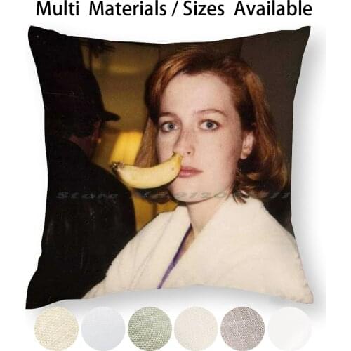Gillian Anderson Banana Pillow Case Throw Pillow Cover Cotton Linen Flax Gillian Anderson X Files Scully Creative Trending
