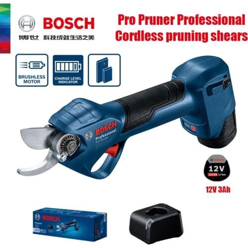 BOSCH Pro Pruner Electric Pruning Shears 12v Electric Scissors with 3Ah Battery Bosch Professional Power Tools Electric Scissors