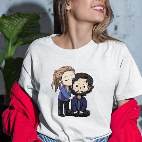 100% Cotton The Professor and Raquel Money Heist Tshirt New Arrival La Casa De Papel Shirt Summer Short Sleeve Tees