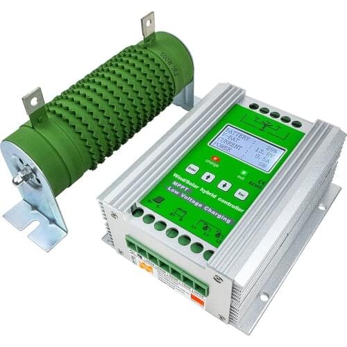 Mars Rock 600W 12V Wind Solar Hybrid Controller Wind 0W-300W MPPT Booster Regulator With Unload Solar 0W-300W PWM Controller