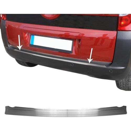 Fiat Fiorino Chrome Rear Bumper Guard Trunk Sill Protector Brushed (2007-)