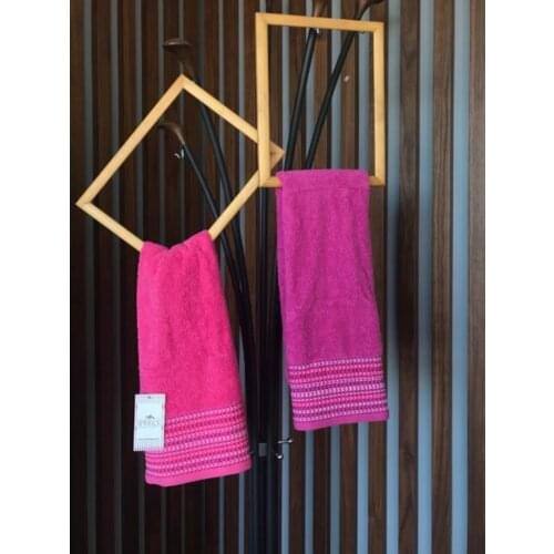 İpekçe Home Queen Cotton 2 li Towel Set Pink-Purple