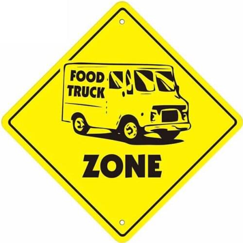 Creative Car Sticker Accessories Food Truck Crossing Vinyl PVC 13cm*13cm Motorcycle Windshield Car Window Car Styling Decal