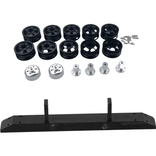 Metal Front Bumper Guard with Hooks for WPL 1/16 B24 B36 & Metal Wheel Rim Wheel Hub for WPL C14 C24 B14 B24 B16 B36