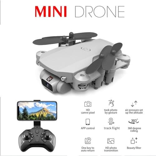 LS-MIN Mini Drone RC Quadcopter 4K Camera 13mins Flight Time 360° Flip 6-Axis Gyro Gesture Photo Video Track Flight Altitude