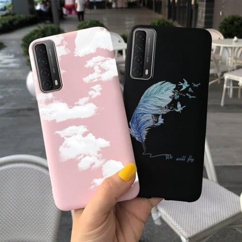 Luxuru Soft TPU Silicone Back Case For Huawei P Smart 2021 Case Huawei PPA-LX2 Cover For Girls Silky Telephone Case Psmart 6.67"