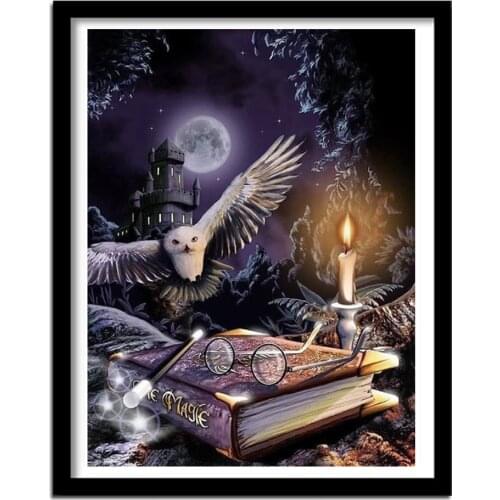 Diy Harry Magic School Owl Full Diamond Painting Cross Stitch Kits Art Cartoon 3D diamond embroidery Paint With Diamonds