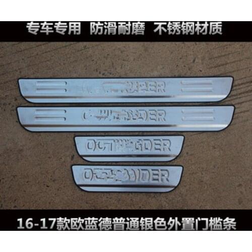 Stainless Steel Scuff Plate/Door Sill Door Sill pedal bienvenidos For Mitsubishi Outlander 2013-2016 Car styling