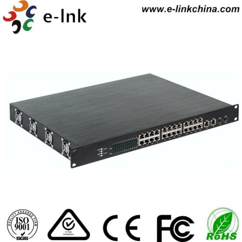 Unmanaged 24-port 10/100Base-TX (PoE+) + 2-port 10/100/1000Base-T/SFP Combo Ethernet Switch