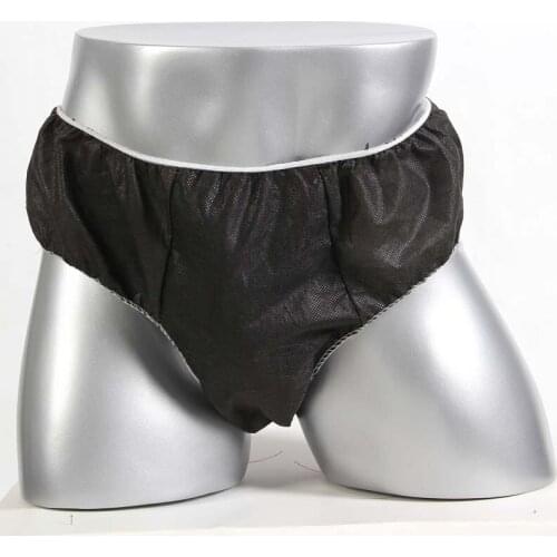 50 Pcs/lot Disposable Shorts Boxer Briefs Thicker Panties Sauna Pants travel underwear black
