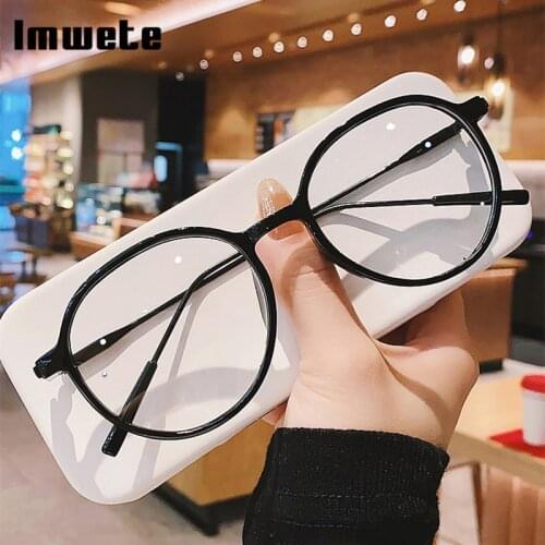 Imwete Retro Glasses Frame for Women Anti-Blue Light Computer Eyewear for Men Vintage Round Prescription Optical Eyeglasses