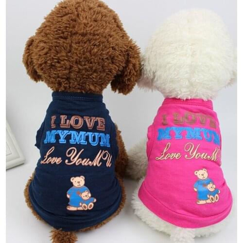Pet Vest Cotton T shirt Dog Summer Clothes Puppy French Bulldog Pug Apparel Costumes Pets Coat Medium Dogs Clothing