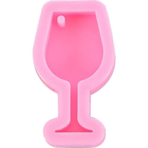 Wine Glass Pendant Epoxy Resin Mold Wine Cup Earrings Necklace Keychain Silicone Mould DIY Crafts Jewelry Ornaments Mold