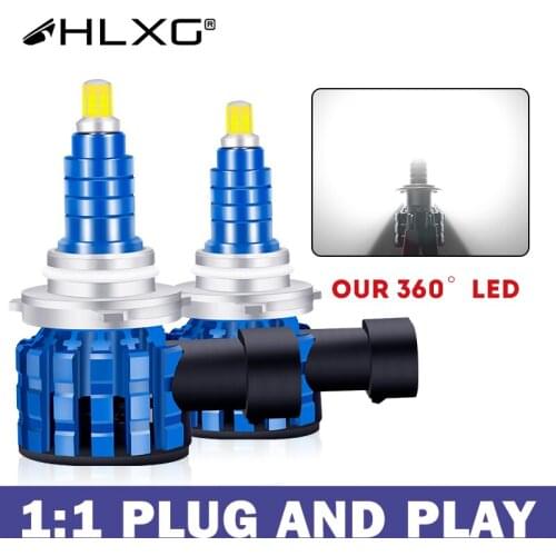 HLXG HB4 HB3 20000LM 9005 9006 LED H4 neblineros led para auto H8 H9 H11 360 h7 lamp bulbs car Light 6500K led headlight 12V