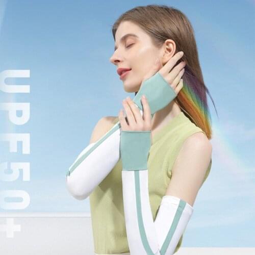 UV Sun Protection Cooling Arm Sleeves Compression Sleeve For Women Running Cycling Golf Driving Basketball