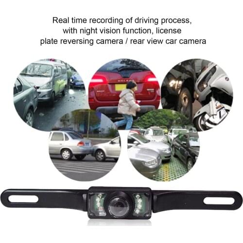 Waterproof Night Vision Car License Plate Frame Reverse Rearview Camera