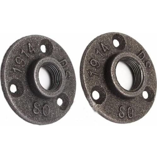 10pcs 3/4" Thread BSP Iron Flange Brackets Vintage Flange Pipe Fittings Wall Mount Floor Flange Piece Tube Hardware Tools Mayitr