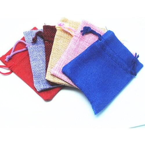 10pcs New Fabric Cloth bag gift pouches Sugar beads jewelry accessories collections packages size 10x14cm easier carry purse