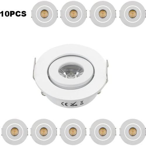 10pcs Factory LED Mini Spot Recessed Ceiling Downlight 3W Surface Mounted LED Lamps Spot Light Cabinet Lamp Include Driver