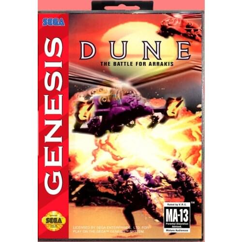 Dune 16 Bit MD Game card with Retail Box For Sega Genesis & Mega Drive