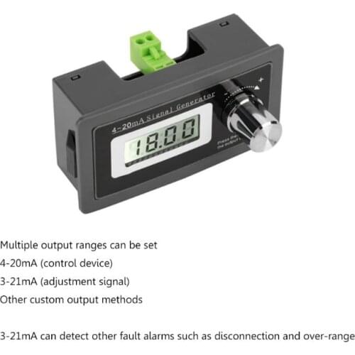 2-wire 4-20mA Current Loop Signal Generator Panel-mounted Current Transducer Support 2,3,4 wires