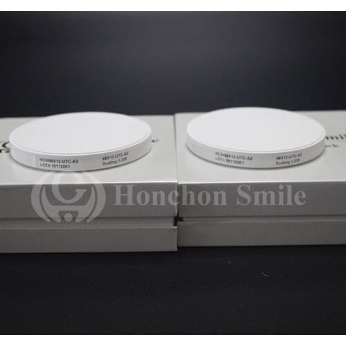 2PCS Dental Milling Zirconia Discs UT Preshaded 98*12mm A1/A2