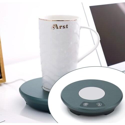 2 In 1 Cup Cooler Coffee Mug Warmer Heating Cooling Beverage Plate For Water Tea Drink Milk Beer Cocoa For Home Office Desk Use
