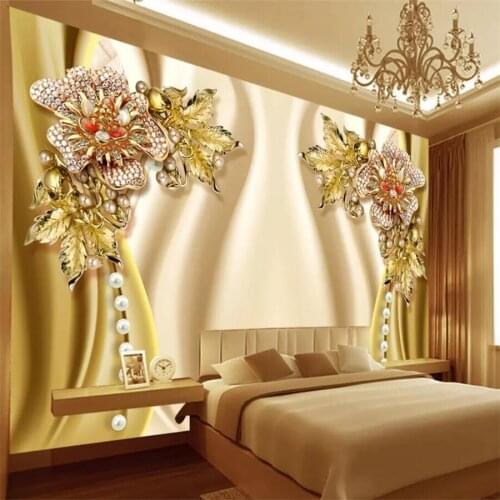Beibehang Custom wallpaper 3d photo mural jewelry silk mural living room bedroom sofa background wall paper 3d papel de parede