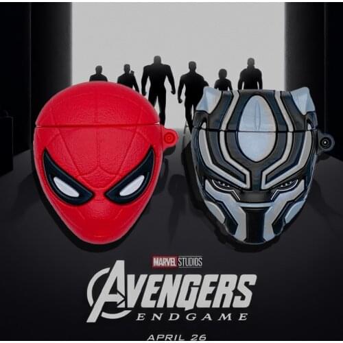 3D Funny Spiderman Panther Headset Earphone Wireless Case For Apple Airpods Pro 1 2 3 Marvel Luxury Protective Cover