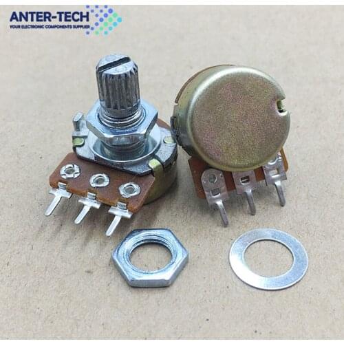 5pcs WH148 B1K B2K B5K B10K B20K B50K B100K B250K B500K B1M 3pin 15mm 1K 2K 5K 10K 20K 50K 100K 250K 500K 1M