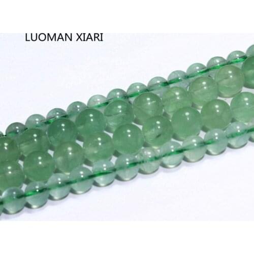 Fine AAA+ Round Natural Green Fluorite Stone Beads For Jewelry Making DIY Bracelet Necklace anklet Material 6/8/ mm Strand 15