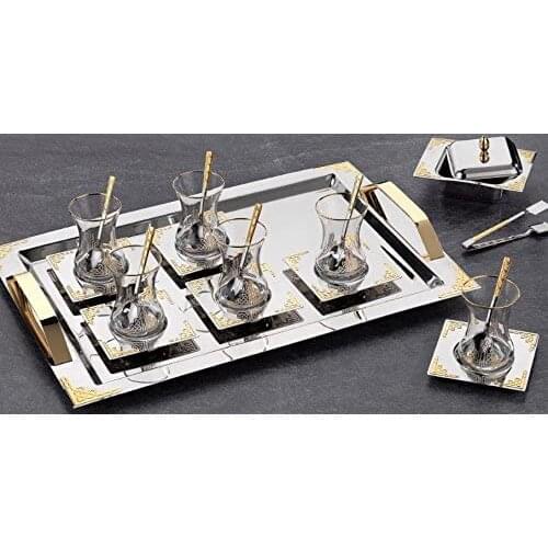 Schafer 40 Pieces 12 People Ottoman Steel Tea Set