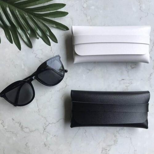 Black/White Portable Protective Case For Men Women Fashion Eyewear Accessories Leather Unisex Glasses Bag 1Pcs Sunglasses Box