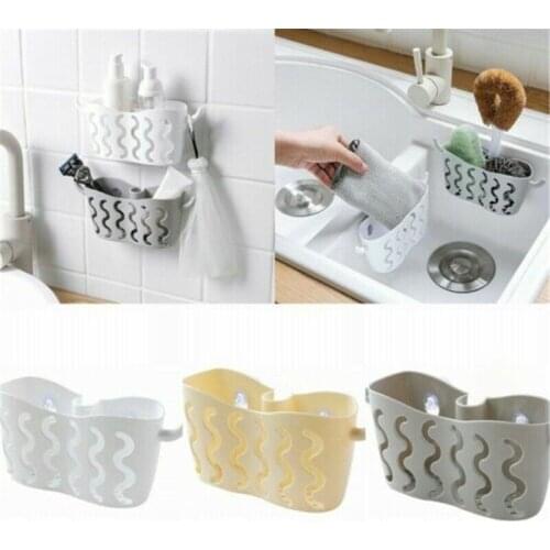 Bathroom Kitchen Suction Sink Holder Organizer Strainer Sponge Tidy Small Basket