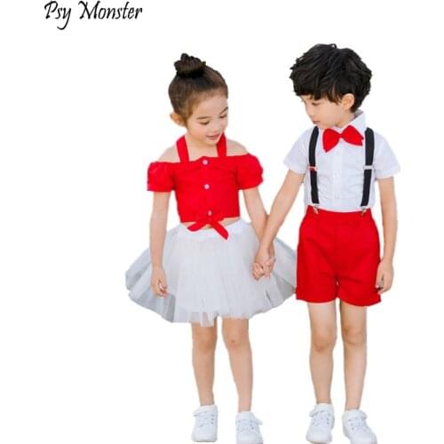 2020 Boys Girls Sport Suit Uniforms British Style School Students Kindergarten Girls Dress Skirt Performance Clothing Set G17