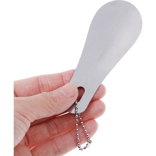 Hot sale 1 Pcs 10cm Stainless Steel Metal Shoe Horn Spoon Shoehorn Shoes Lifter Tool Professional Shoehorn