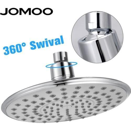 JOMOO Rain Shower Head, 8 inch ABS 360° Swivel Rainfall Bath Shower Top Over-head Shower Sprayer, Bathroom Fixed Shower Head
