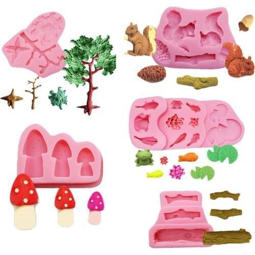 Creative Squirrel Branch Silicone Cake Mold Fondant Cake Decor Tool Chocolate Sugar craft Bakeware Kitchen Mold Clay Resin Mold