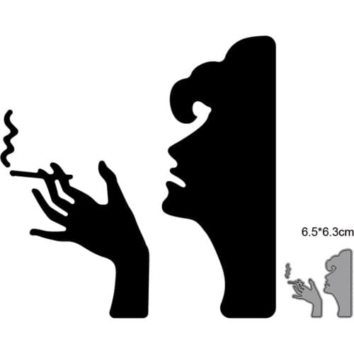 Smoking lady Christmas Dies Girl Figure sporting singer Metal Cutting Dies Template For DIY Scrapbooking Embos